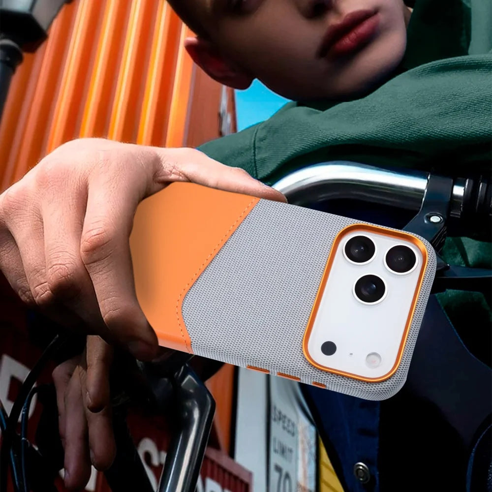 iPhone Leather Fabric Case