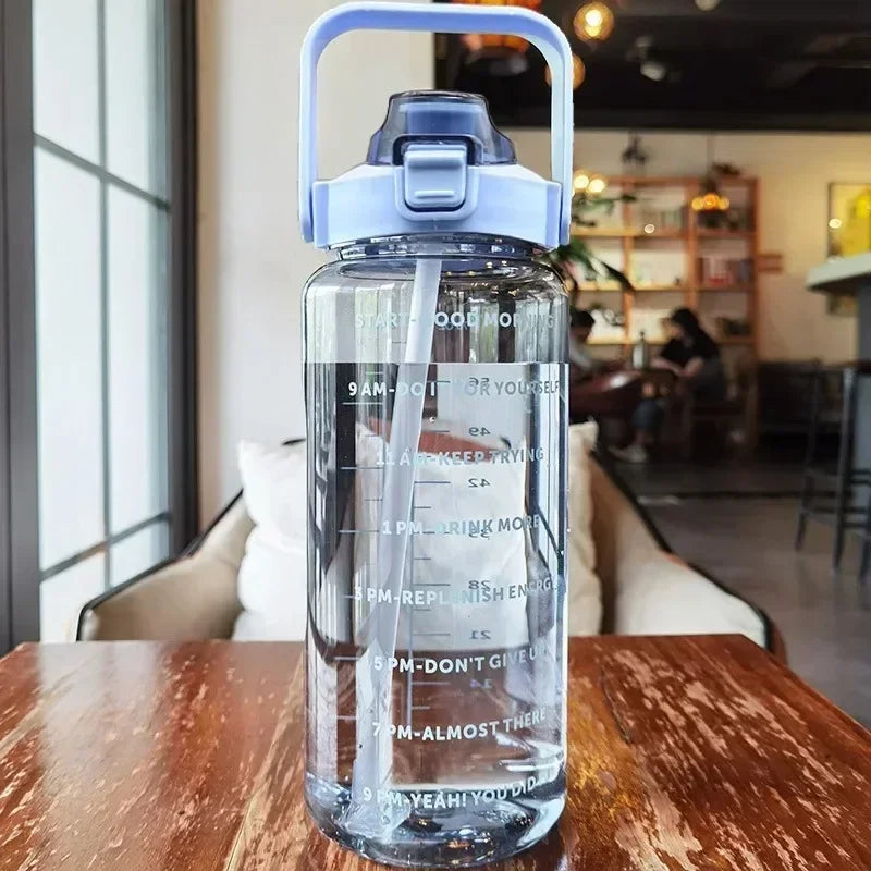 2L Water Bottle Portable Straw
