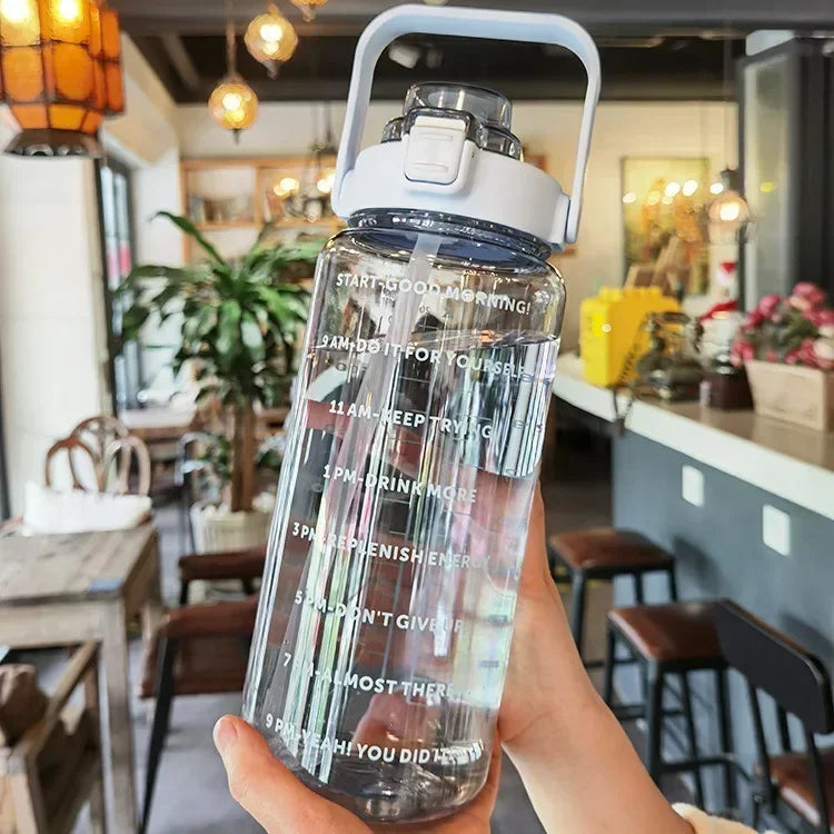 2L Water Bottle Portable Straw