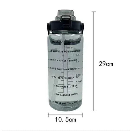 2L Water Bottle Portable Straw