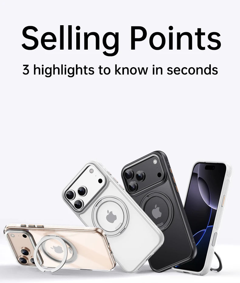 Transparent Magnetic Case for iPhone 17