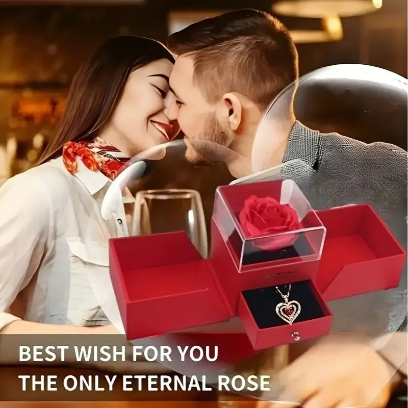 The creative double-door eternal rose jewelry