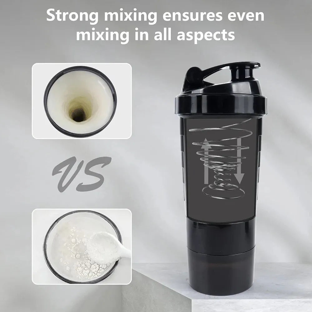 3 Layers Shaker Protein Bottle Powder