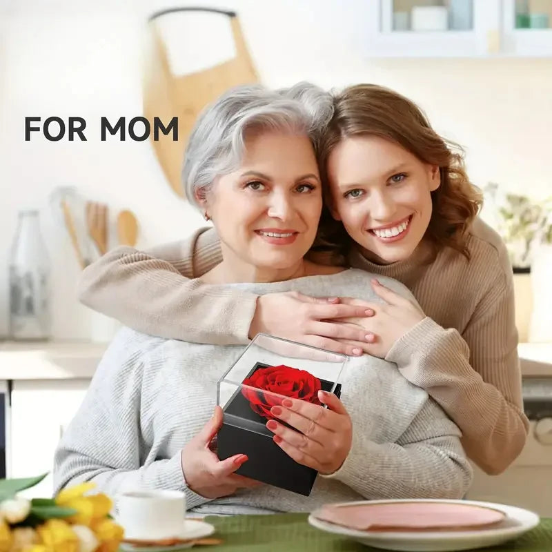 Heart Projection Necklace with Rose Gift Box 